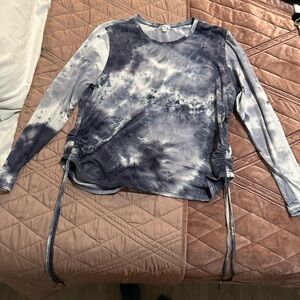 Orange Kiss Tie Dye Long Sleeve Top